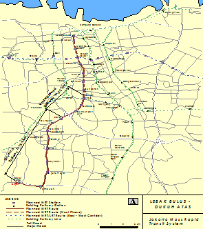 Denah jalur kereta sistim kereta cepat kota, MRT