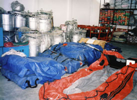 Donated goods, raft 2 (Riau)