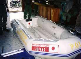 Donated goods, raft 2 (Jambi)